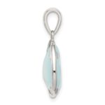 Sterling Silver Blue Chalcedony Stone Pendant - Image 2