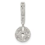 Sterling Silver CZ Halo Dangle Pendant - Image 3