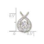 Sterling Silver Vibrant CZ Pendant - Image 3