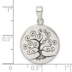 Sterling Silver Antiqued Tree Pendant - Image 4