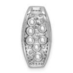 Sterling Silver Rhodium-plated CZ Slide - Image 3