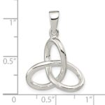 Sterling Silver Polished Infinity Triangle Pendant - Image 3