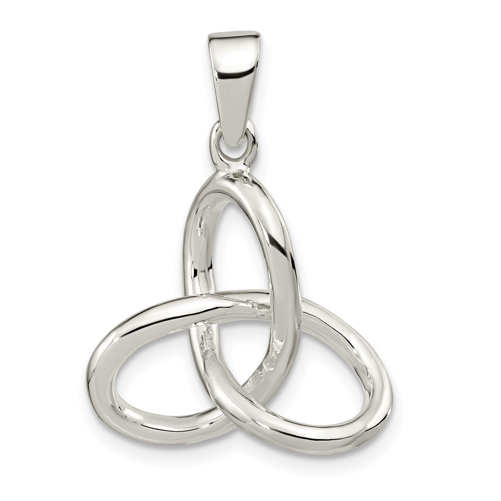 QP5529.jpg Sterling Silver Polished Infinity Triangle Pendant - Image 1