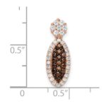 Sterling Silver Rose-tone Black Rhodium-plated CZ Pendant - Image 3