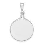 Sterling Silver Rh-plated Enamel Round Paw Print Ash Holder Pendant - Image 3