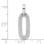 Sterling Silver Rhodium-plated with Micro Pave CZ Pendant - Image 4
