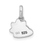 Sterling Silver Rhodium-plated Enameled Sun & Cloud Children's Pendant - Image 3