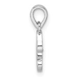 Sterling Silver Rhod-plated Multi-color Enameled Cat Children's Pendant - Image 2