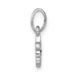 Sterling Silver Rhodium-plated Polished White and Rainbow Enamel Unicorn Polar Bear Childrens Pendant - Image 2