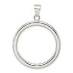 Sterling Silver Rhodium-plated Circle Pendant - Image 4