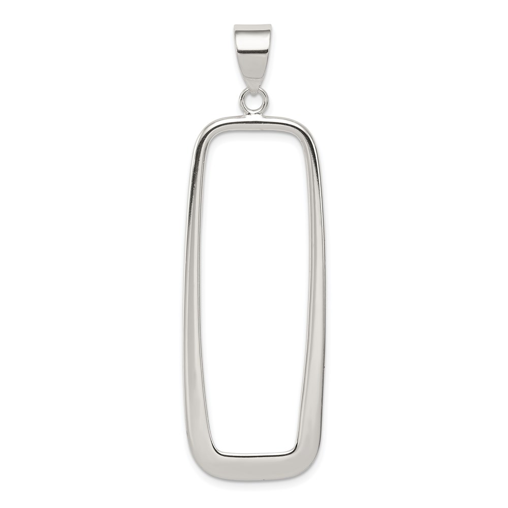 QP733.jpg Sterling Silver Rectangle Pendant - Image 1