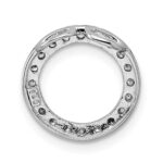Sterling Silver Rhodium-plated CZ Round Pendant - Image 4