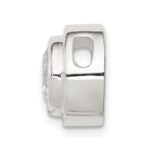 Sterling Silver 8mm CZ Round Slide - Image 2