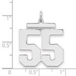 Sterling Silver/Rhodium-plated Polished Number 55 Charm - Image 2