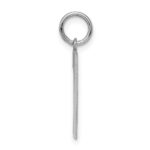 Sterling Silver/Rhodium-plated Satin Number 1 Charm - Image 2