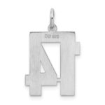 Sterling Silver/Rhodium-plated Satin Number 14 Charm - Image 4