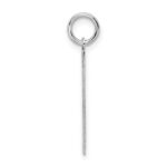 Sterling Silver/Rhodium-plated Satin Number 71 Charm - Image 2