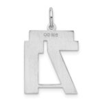 Sterling Silver/Rhodium-plated Satin Number 71 Charm - Image 4