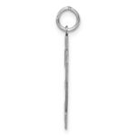 Sterling Silver/Rhodium-plated Satin Number 32 Charm - Image 2