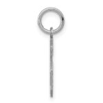 Sterling Silver/Rhodium-plated Satin Number 6 Charm - Image 2