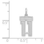 Sterling Silver/Rhodium-plated Satin Number 11 Charm - Image 3