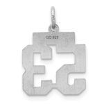 Sterling Silver/Rhodium-plated Satin Number 53 Charm - Image 4