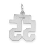 Sterling Silver/Rhodium-plated Satin Number 55 Charm - Image 4
