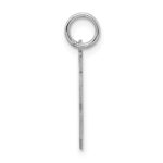 Sterling Silver/Rhodium-plated Satin Number 58 Charm - Image 2