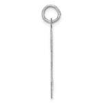 Sterling Silver/Rhodium-plated Satin Number 2 Charm - Image 2