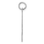 Sterling Silver/Rhodium-plated Satin Number 5 Charm - Image 2