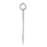 Sterling Silver/Rhodium-plated Satin Number 44 Charm - Image 2