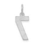 Sterling Silver/Rhodium-plated Polished Number 7 Charm - Image 4