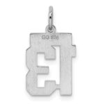 Sterling Silver/Rhodium-plated Polished Number 13 Charm - Image 3