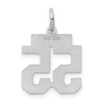 Sterling Silver/Rhodium-plated Polished Number 55 Charm - Image 4