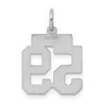 Sterling Silver/Rhodium-plated Polished Number 59 Charm - Image 4