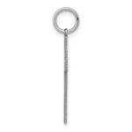 Sterling Silver Rhodium-plated Laser Designed Cross Pendant - Image 2