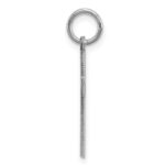 Sterling Silver Rhodium-plated Laser Designed Cross Charm - Image 2