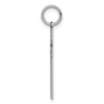 Sterling Silver Rhodium-plated Laser Designed Cross Pendant - Image 2