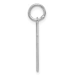 Sterling Silver Rhodium-plated Laser Designed Cross Charm - Image 2