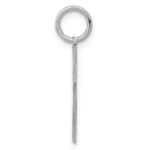 Sterling Silver Rhodium-plated Laser Designed Cross Charm - Image 2