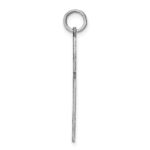 Sterling Silver Rhodium-plated Laser Designed Cross Pendant - Image 2