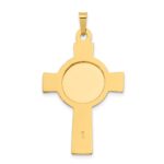 14k Polished Solid Cross with St Anthony Medal Pendant - Image 4