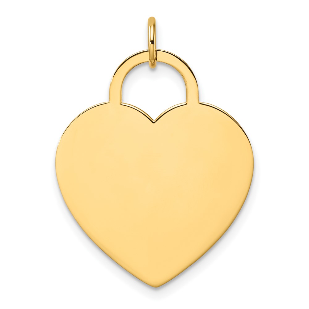S1453.jpg 14K Polished Engravable 23mm Heart Disc Pendant - Image 1