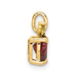 14K Heart-shaped Garnet and Peridot Apple Pendant - Image 2