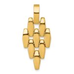 14k Polished Fancy Link Geometric Dangle Pendant