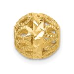 14k Diamond-cut Filigree Ball Chain Slide - Image 2