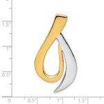 14k Two-tone Polished Slide Fits up to 6mm Regular/8mm Fancy or Reversible Omega - Image 4