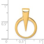 14k Polished Slide Fits up to 2mm Regular/Fancy/Reversible Omega - Image 3