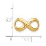 14k Polished Infinity Slide Fits up to 2mm Regular/3mm Fancy or Reversible Omega - Image 4