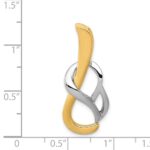 14k Polished Slide Fits up to 4mm Regular/6mm Fancy or Reversible Omega - Image 4